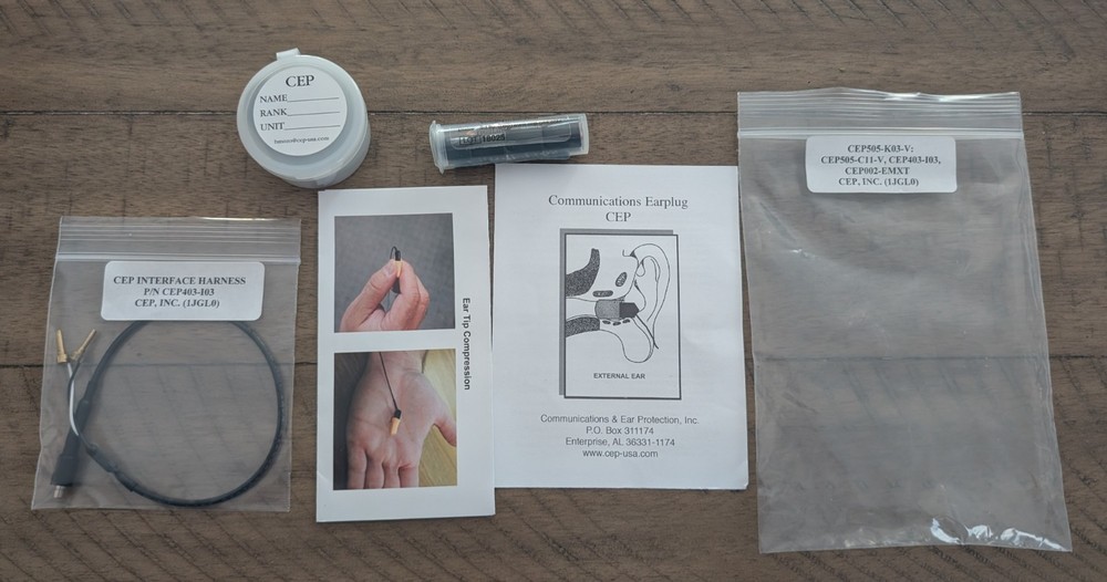 Communications Ear Plugs (CEP) Helmet Interface Kit - Flight Helmet