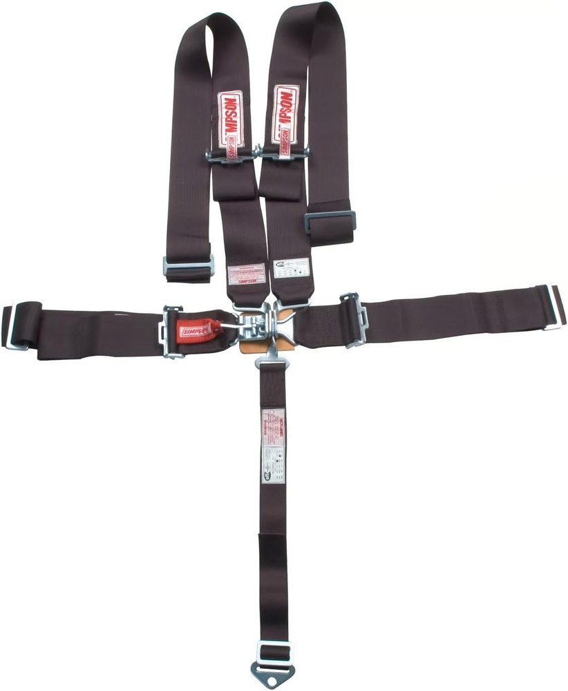 Simpson Racing 29064BKH Harness (HANS Compatible) - Latch & Link - 5 Point -