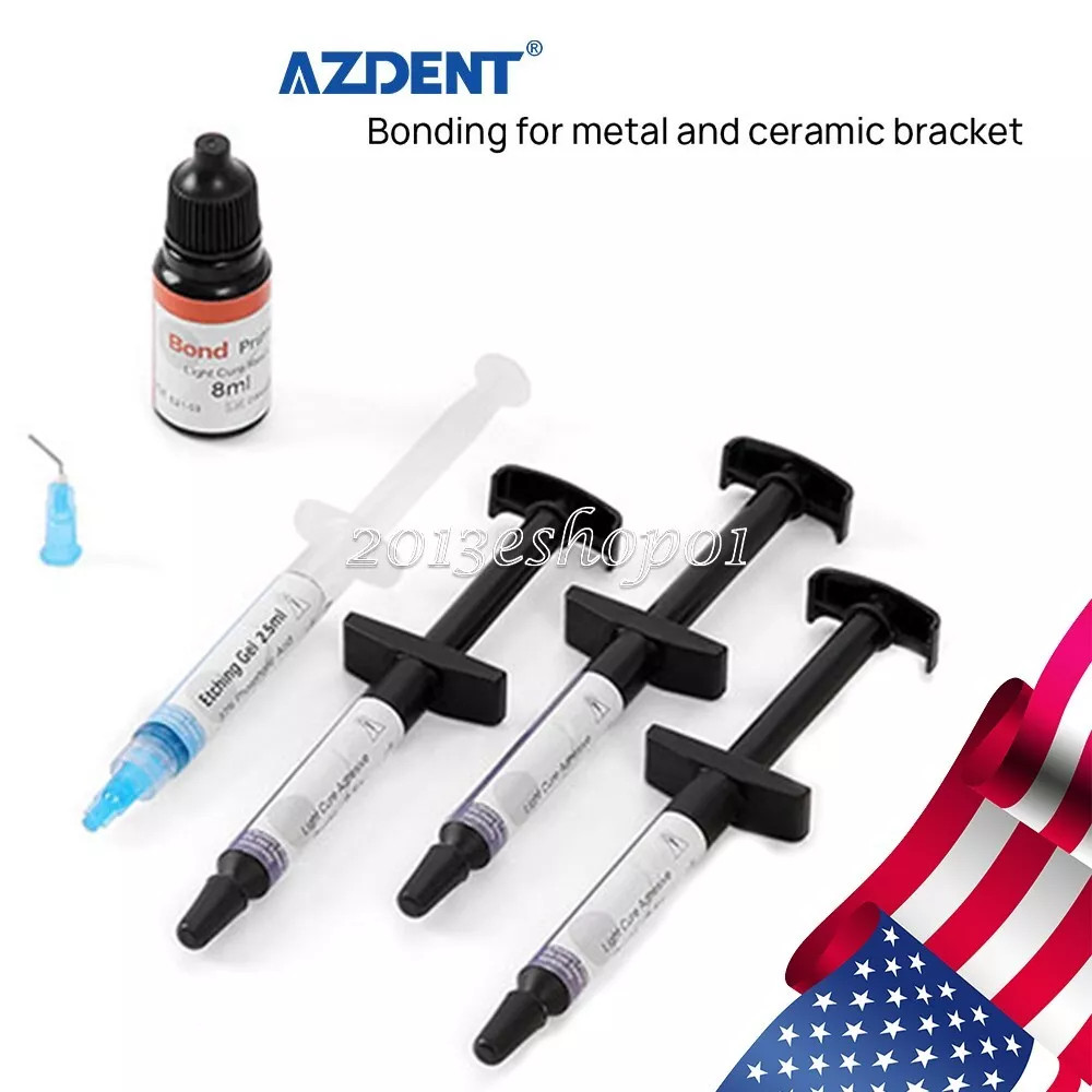 Dental Bracket Braces Glue Ortho Bonding Agents Light Cure Resin Composite Kit