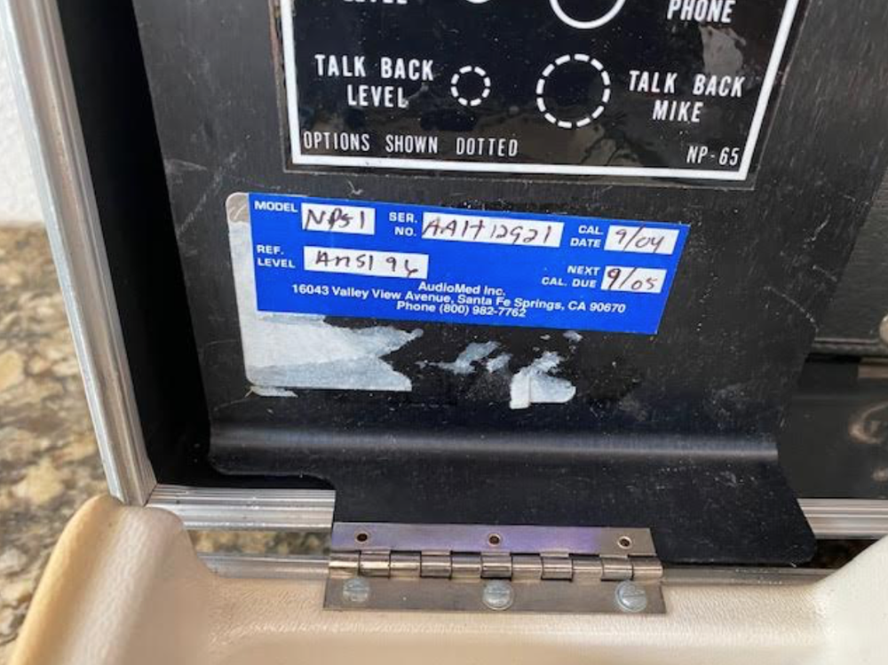 Qualitone Acoustic Appraiser Audiometer ANSI Hearing Threshold Level