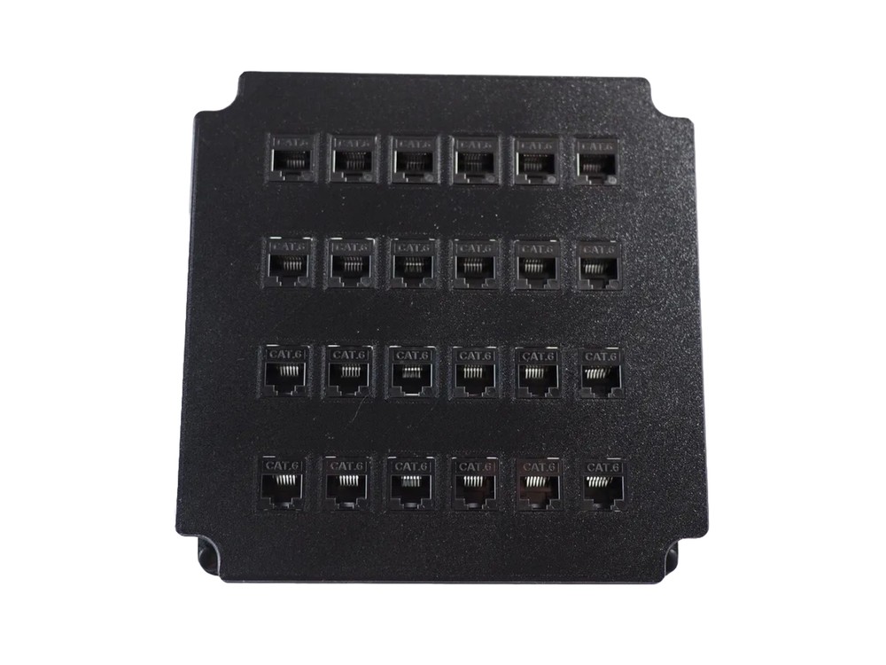 Patch Panel, 24-Port, Cat6 Keystone Jacks for Leviton Structured Media Center