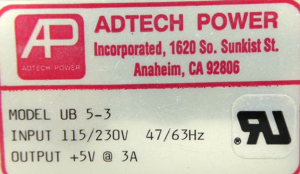 Adtech Power UB 5-3 Linear Power Supply Assembly Working Surplus