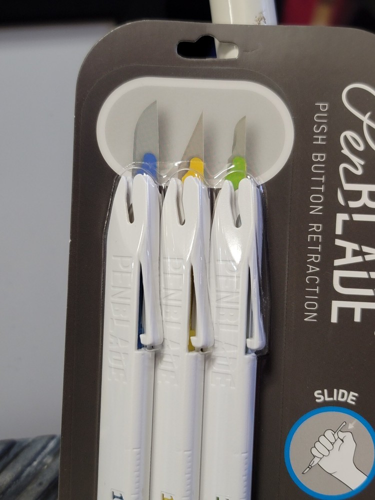 Penblade Push Button Retraction Knife - #10 #11 #15 - NEW