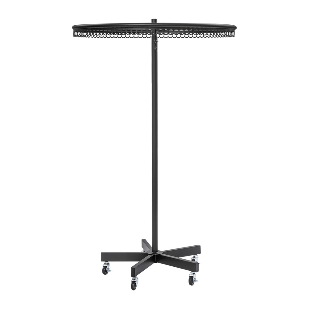 360° Rollable Round Stand Ring Stand Clothes Rack Height Adjustable 66lbs Load
