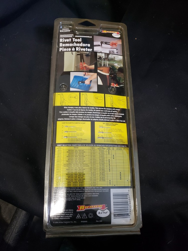 Arrow Model RH200 Pop Rivet Tool NEW IN PACKAGE