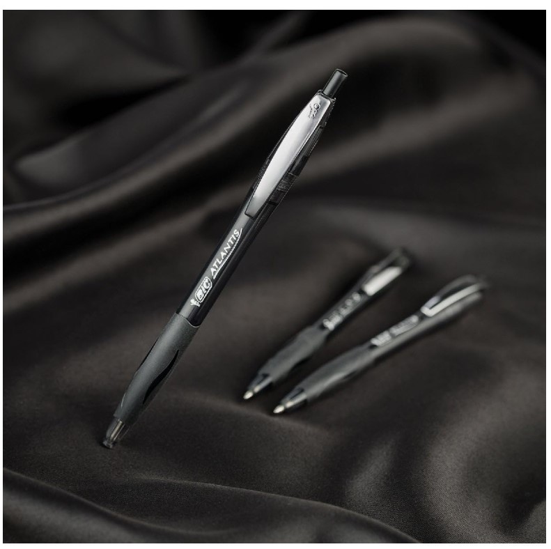 Glide Black Retractable Ballpoint Pens, Medium Point (1.0mm), 2-Count Pack