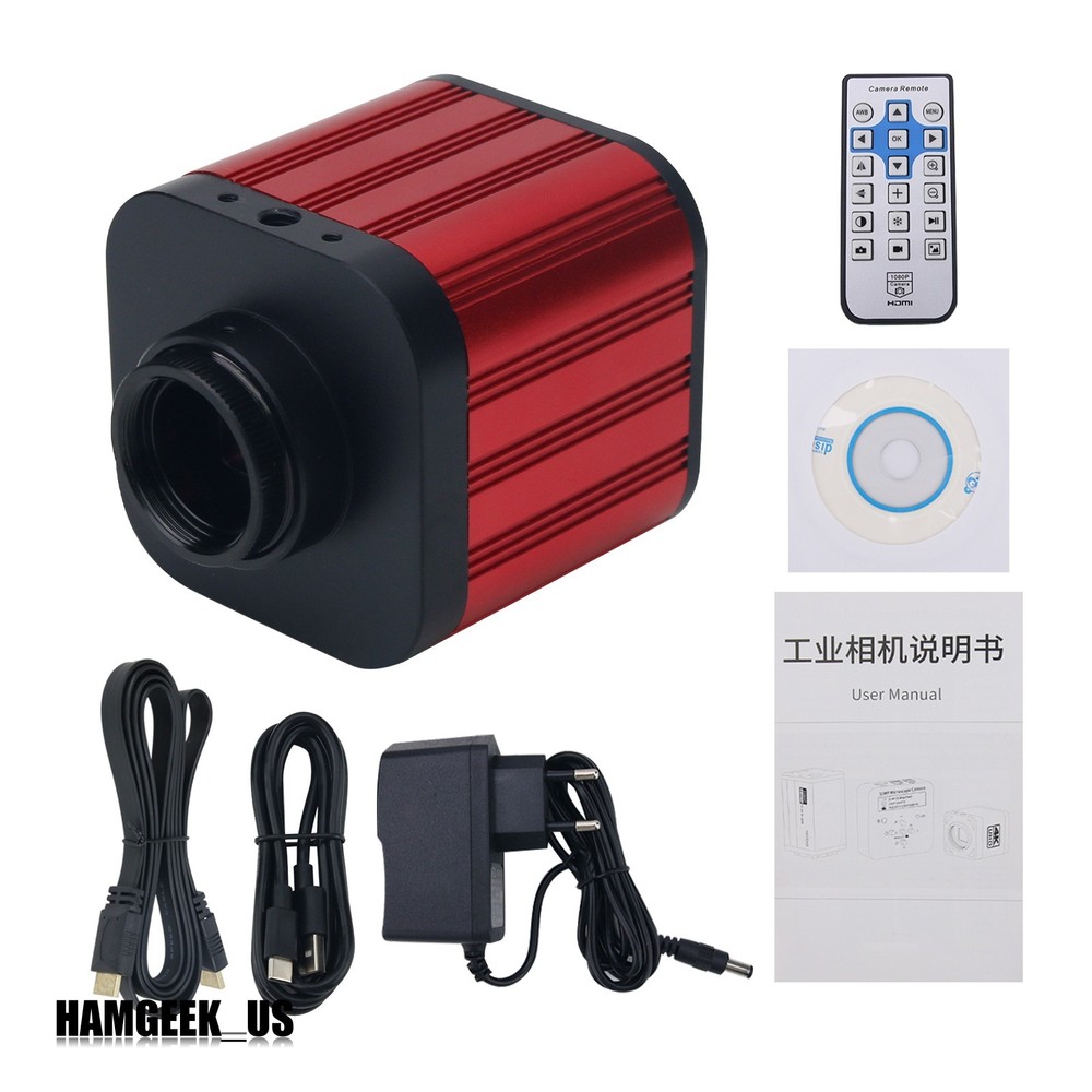 4K Industrial Microscope Camera Kit C-Mount USB Microscope Camera HDMI 1080P