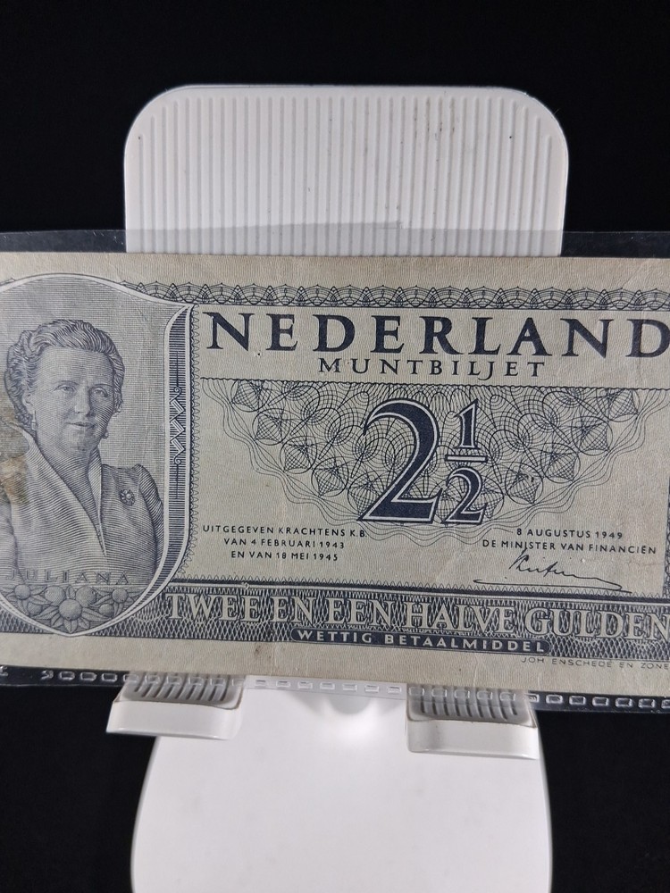 1949 NETHERLANDS 21/2 GULDEN BANKNOTE