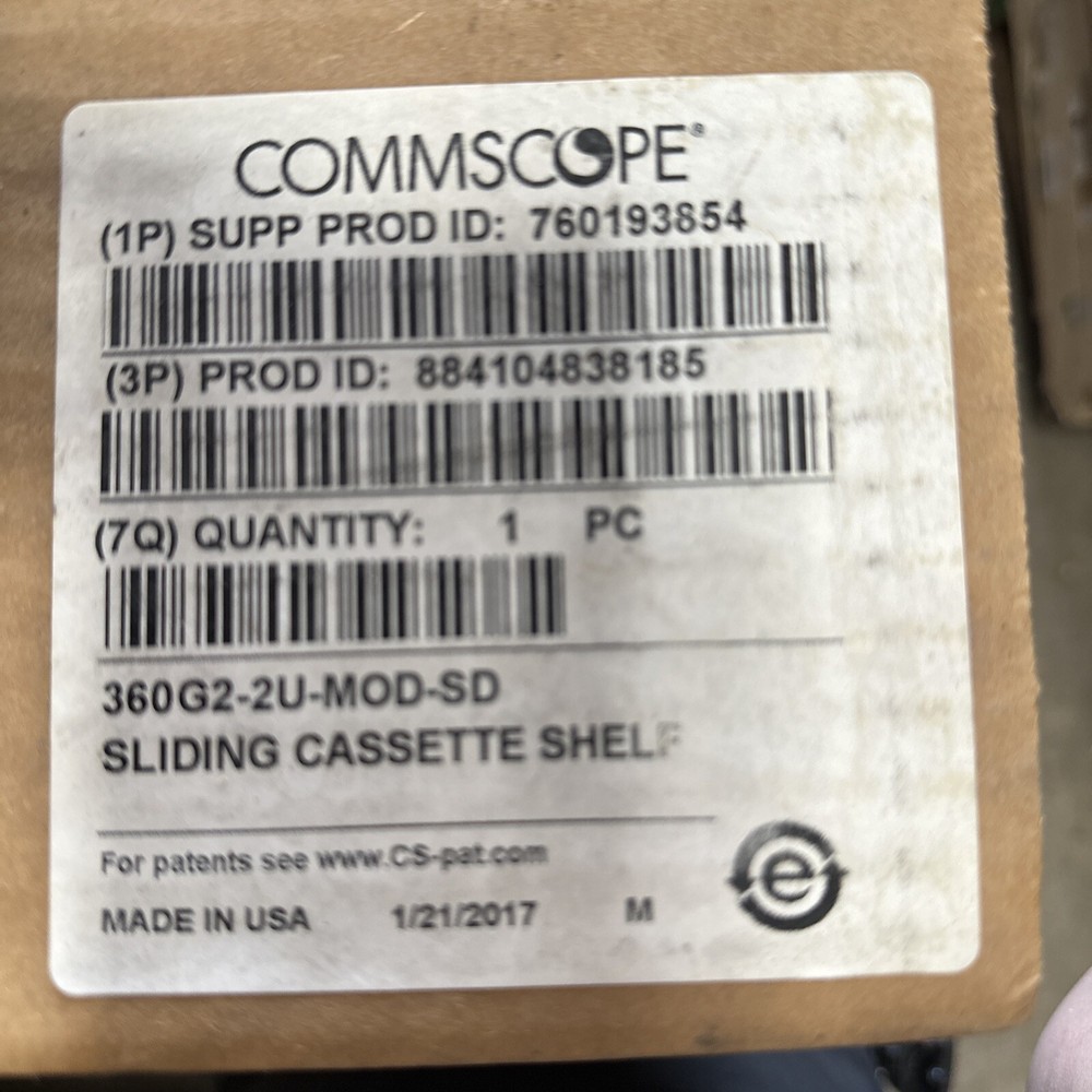 ⚡️CommScope 360G2-2U-MOD-SD Sliding Modular Cassette Shelf Rack⚡️