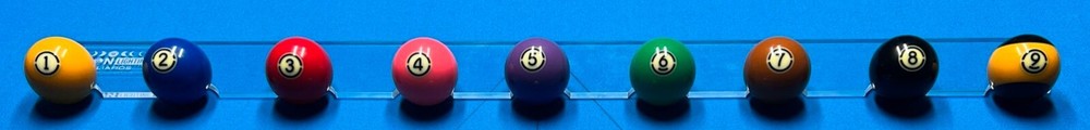 Pool billiards training device drill set up, great gift! The DrillPartner!