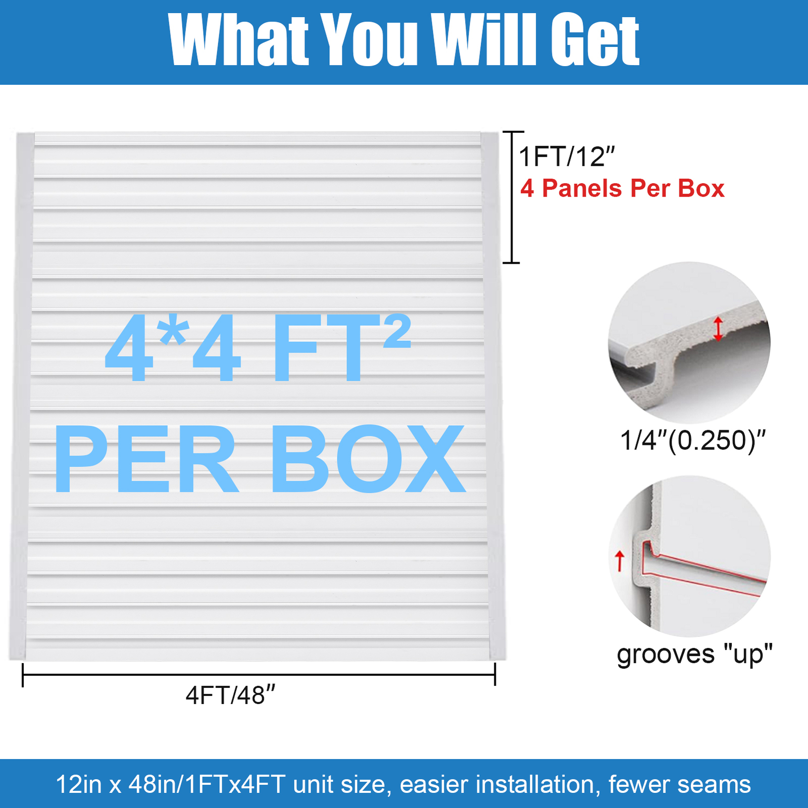 Slatwall Panels Garage Storage Panel Organizer 1' H x 4' W White Set of 8 New-