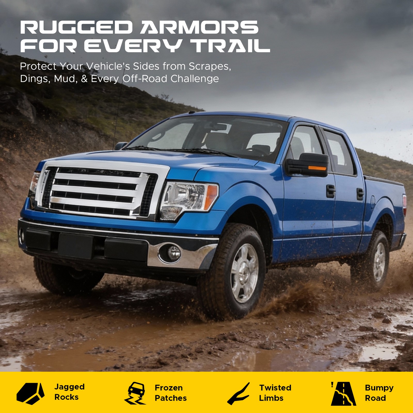 For 09-14 Ford F150 Pickup Truck Super / Extended Cab Factory Style Rocker Panel