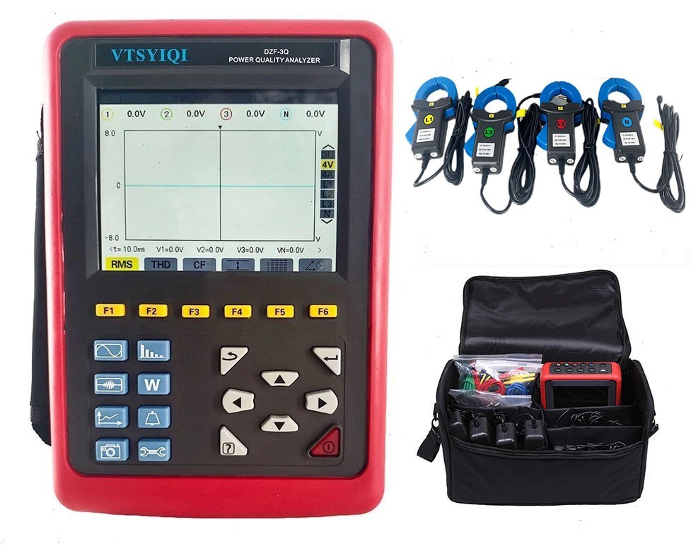 Power Quality Analyzer Meter with Current 0.10~100A Transient Record 150 Groups