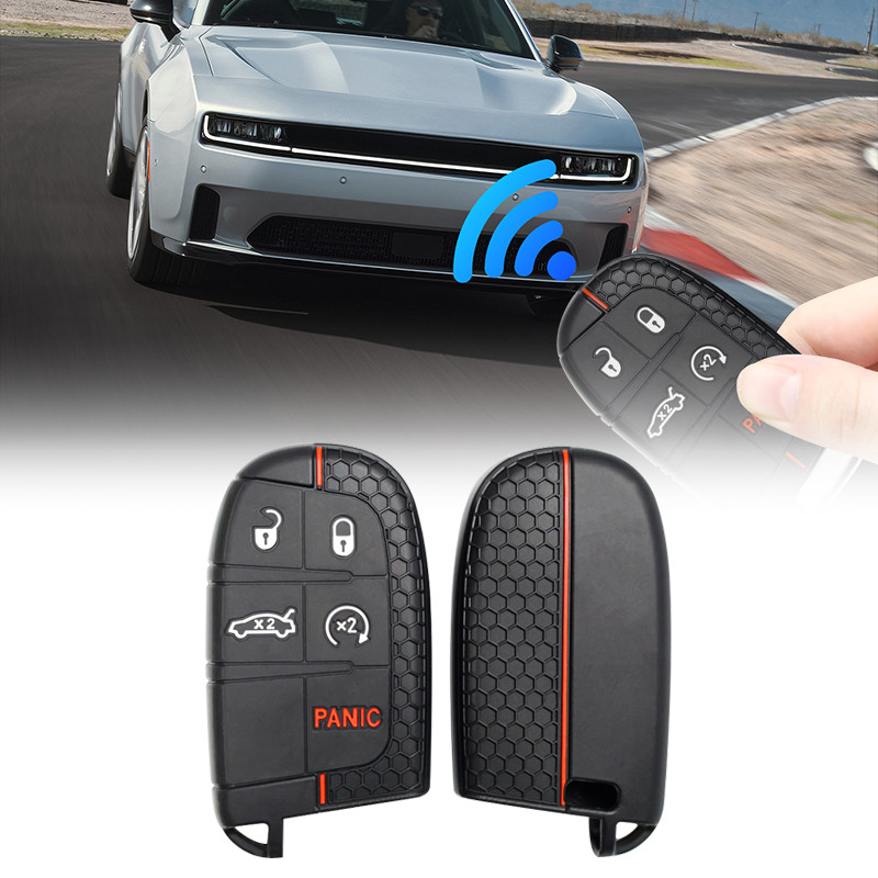 Silicone Key Cover for Jeep Grand Cherokee Renegade Dodge Challenger Durango NEW