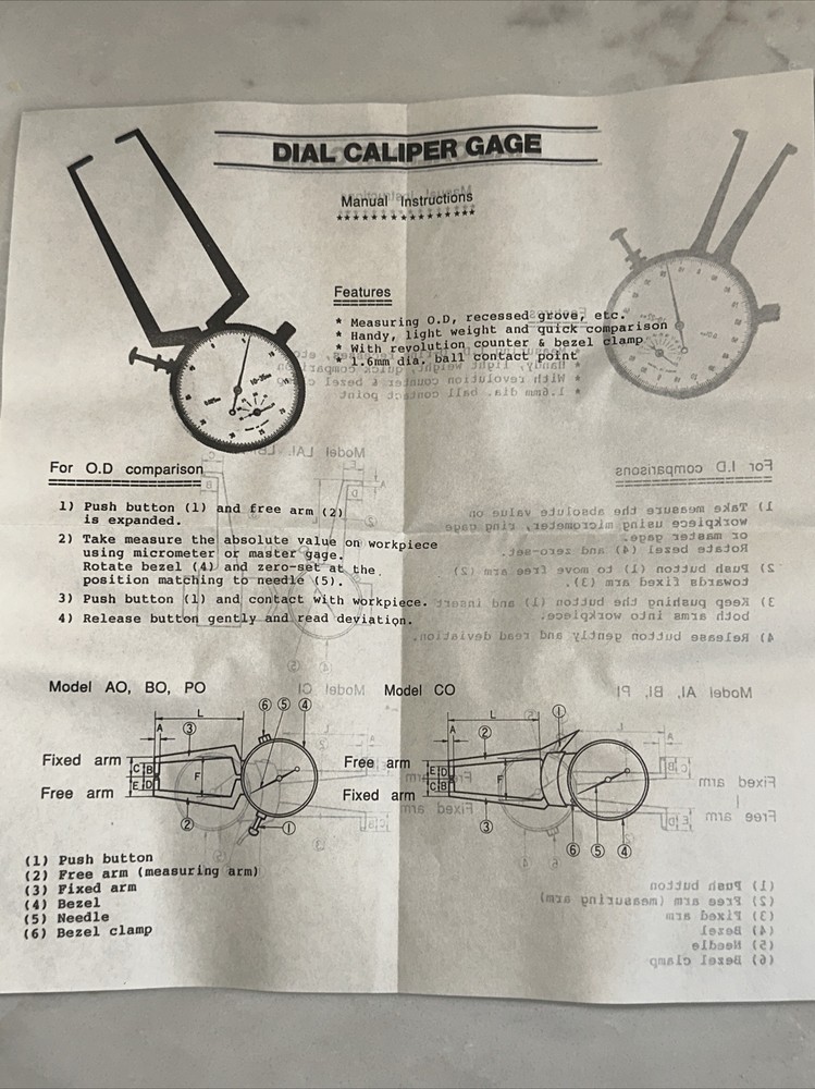 FOWLER 52-553-101 DIAL CALIPER GAUGE