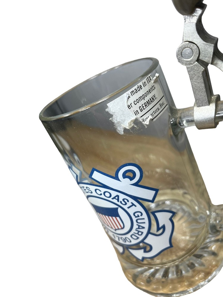 U.S. Coast Guard Glass Stein