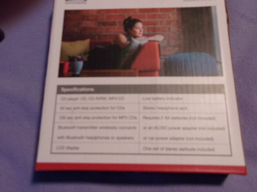 GPX 31904 CD Player with Bluetooth - Black