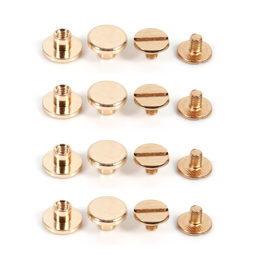 10sets Brass Button Stud Screw For Leather Rivet Belt DIY