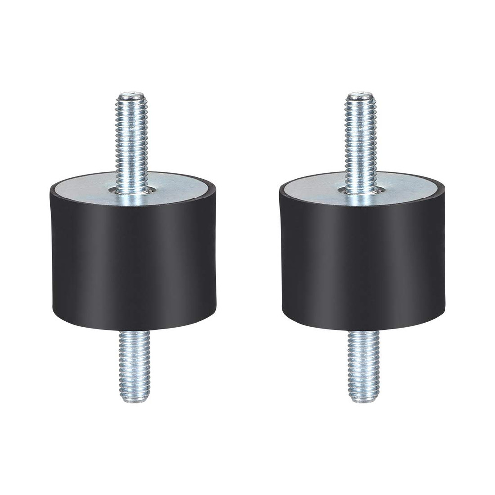 40x30mm Rubber Vibration Isolators with M8 Studs - 2 Pack