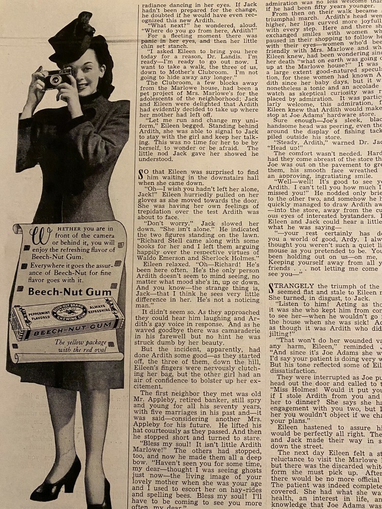 Beech Nut Gum, Vintage Print Ad