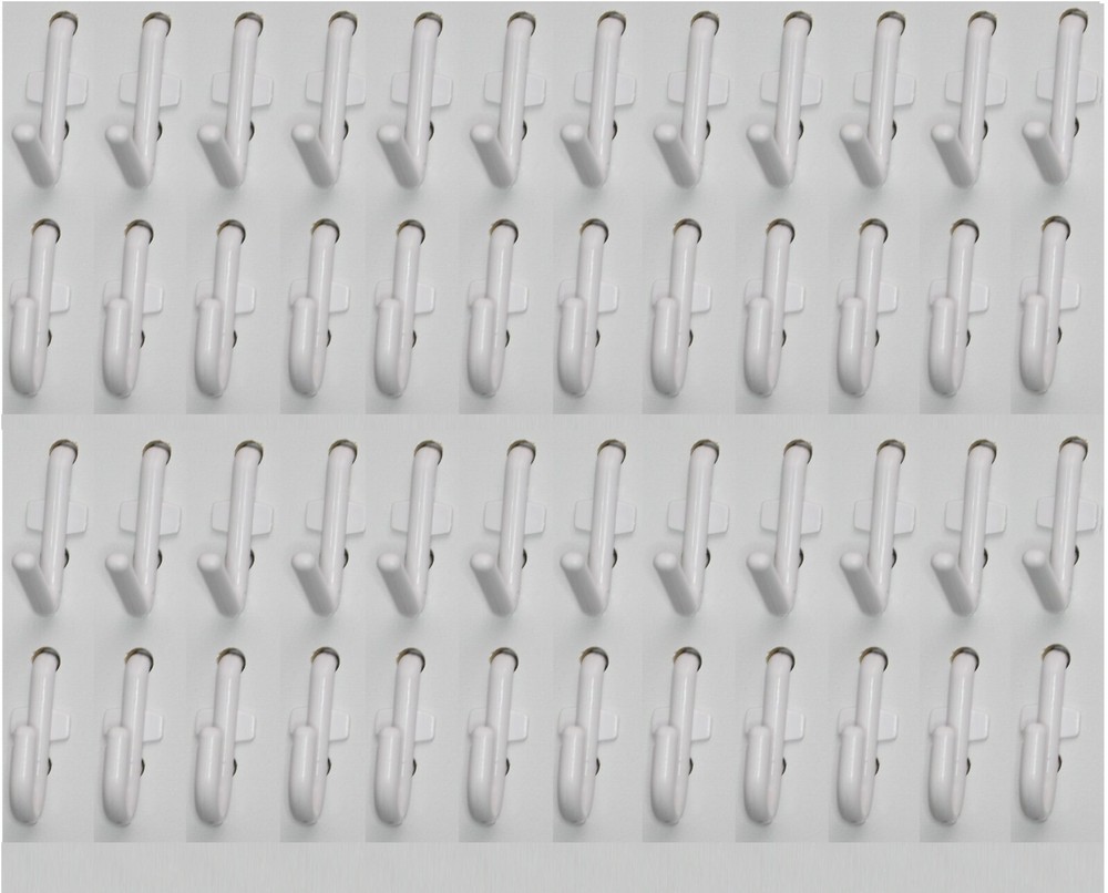 Plastic White Peg Board Locking Hooks Kit 25 J & 25 L PEGBOARD NOT INCLUDED