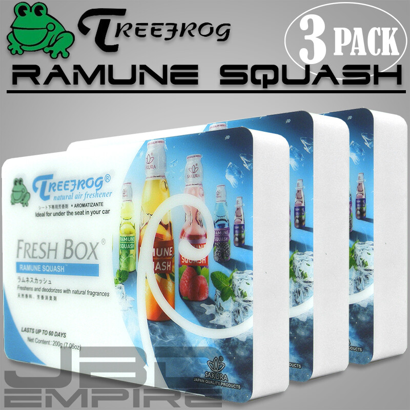 3x Pack New! TREE FROG CAR AIR FRESHENER EXTREME FRESH TREEFROG RAMUNE SQUASH