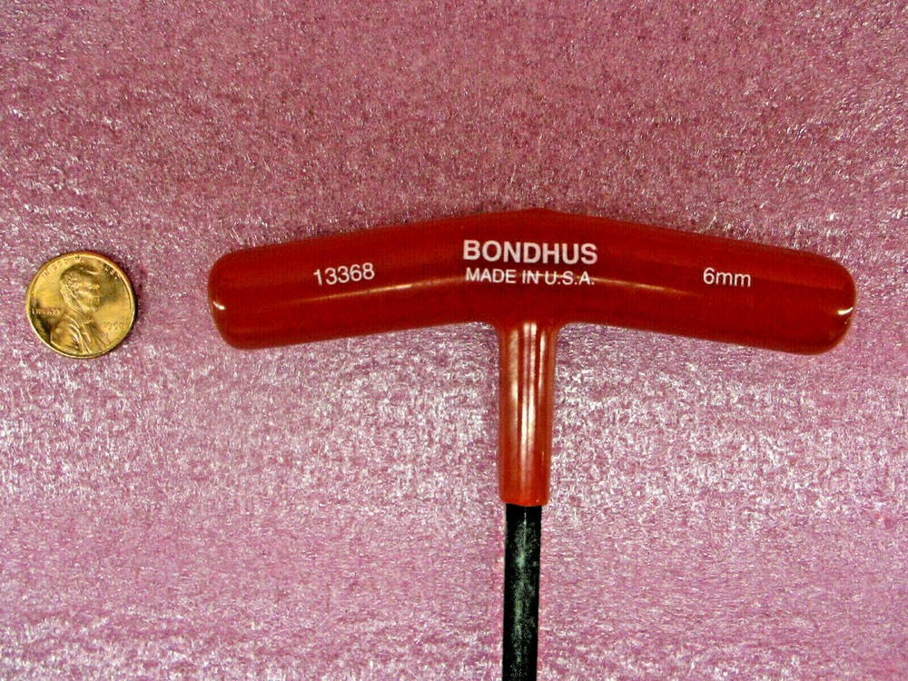 13368 Bondhus 6mm Hex T-Handle,  NEW
