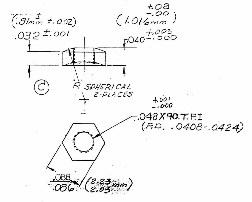 SA101 Rimless Hex Nut, 100 count Nickel Silver