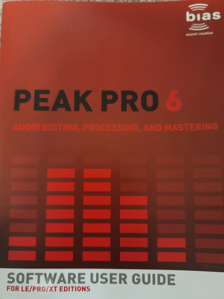 Bias Peak Pro 6 Audio Editing Processing and Mastering Software 2009 Read Below!