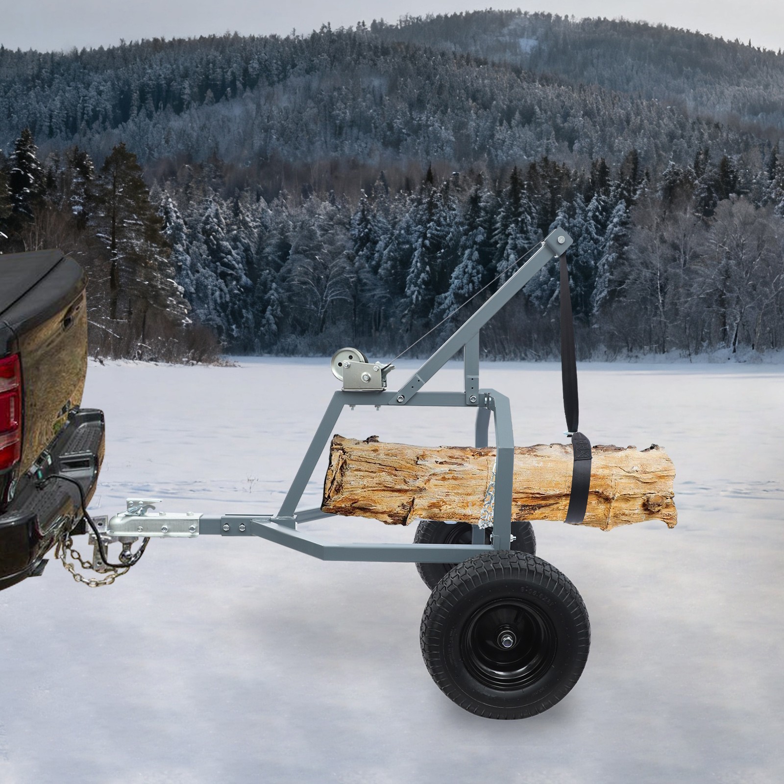 Heavy Logs Skidder Logging Trailer Transporting Cart Trolley Log Skidding Arch