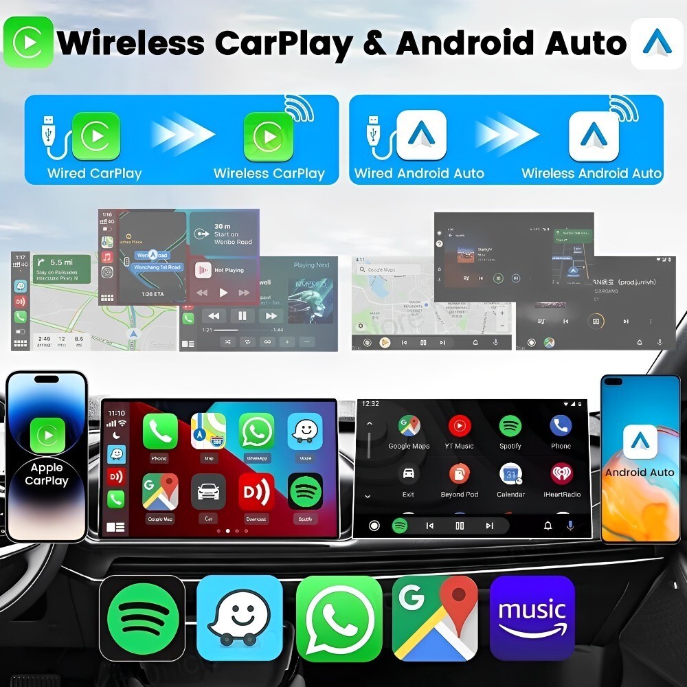 CarlinKit Mini Ultra Wireless Android Auto & Wireless CarPlay Dongle Adapter Kit
