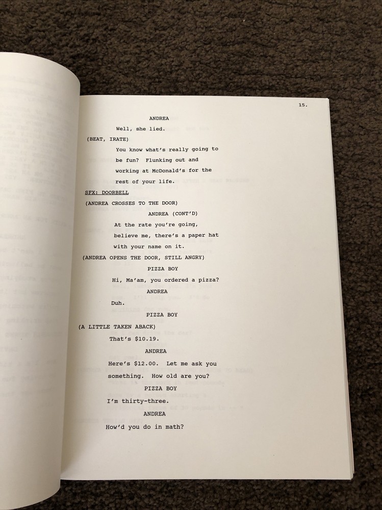 ORIGINAL SCRIPT Warner Bros. 1993 "TWO PLUS TWO EQUALS THREE" Walker Widdoes