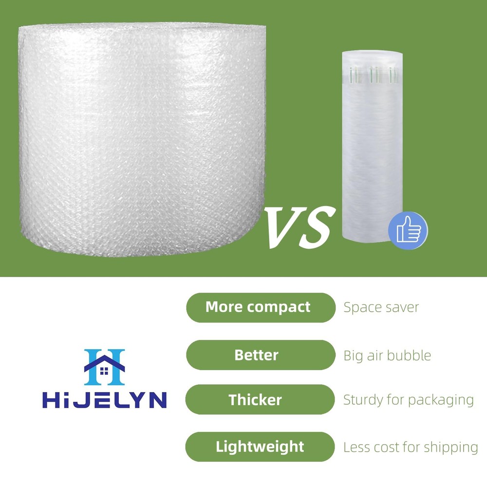 Hijelyn Inflatable Bubble Cushioning Wrap Roll Bottle Shipper Protector Sleeve