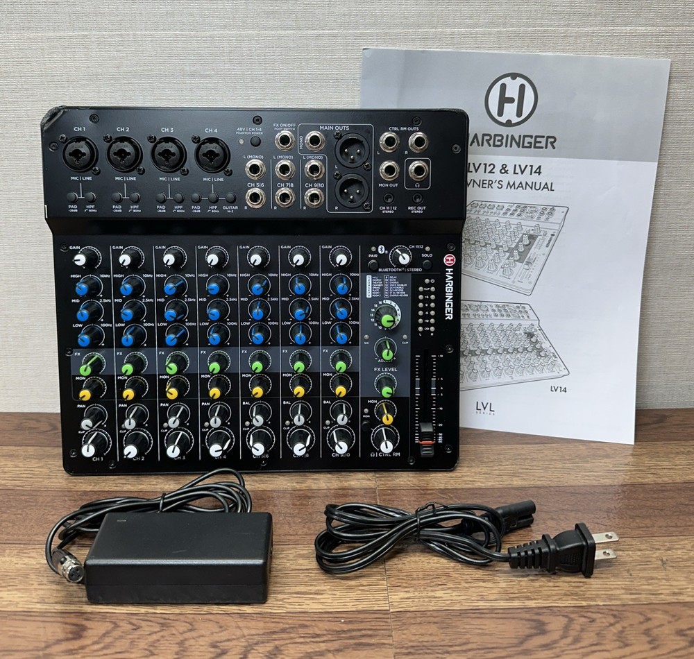 Harbinger LV12 Analog Mixer with Bluetooth LVL Series