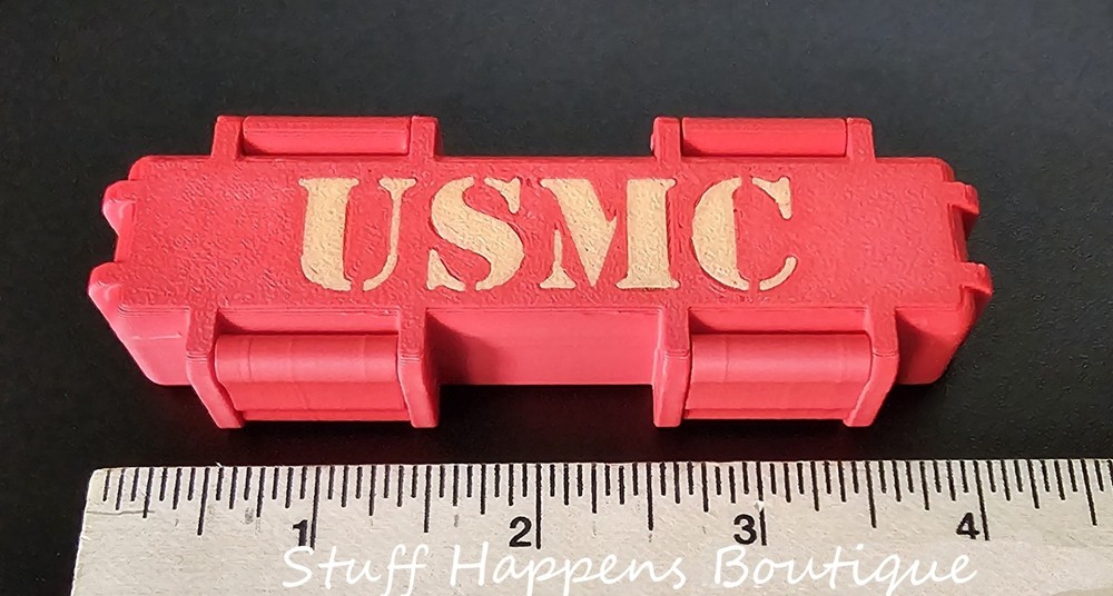 Red USMC Tactical Gum Ration Box - 3D Printed Box