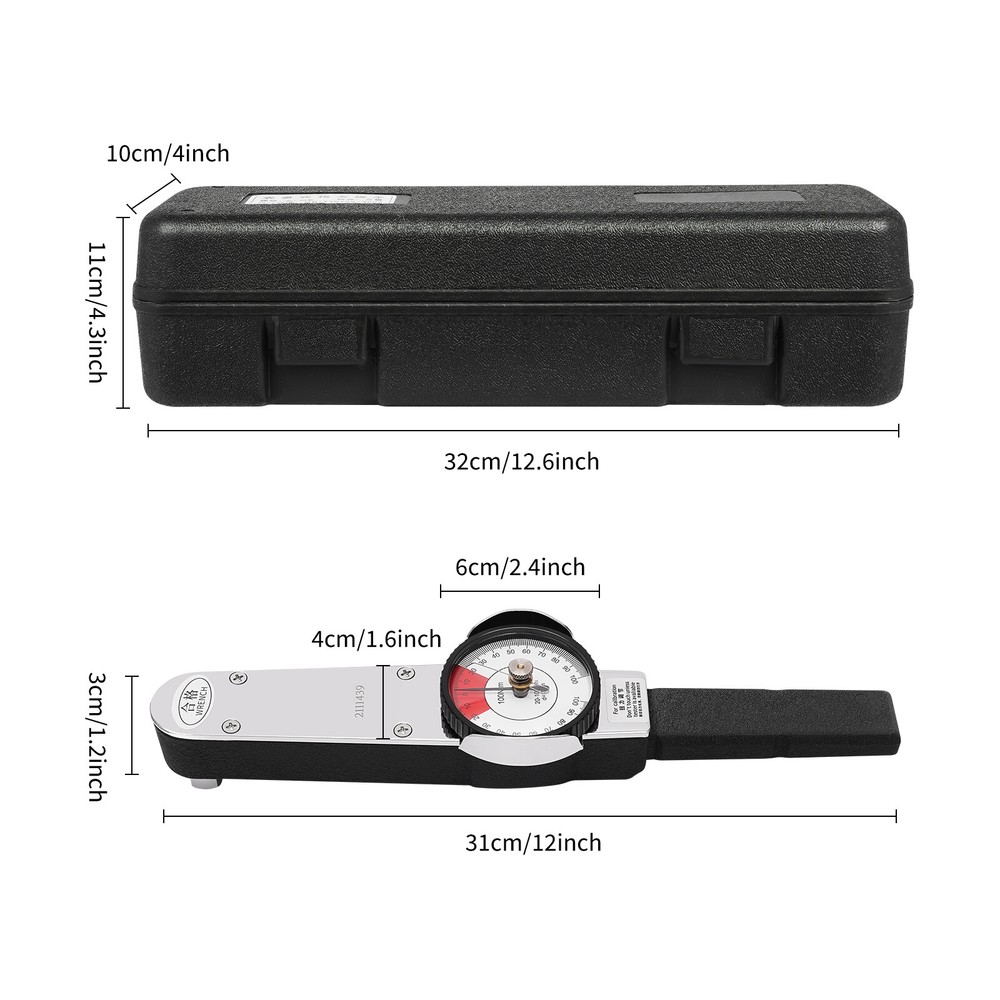 Dial Indicator Torque Wrench Indicating Torquemeter Torque Testing 0-100n.m USA