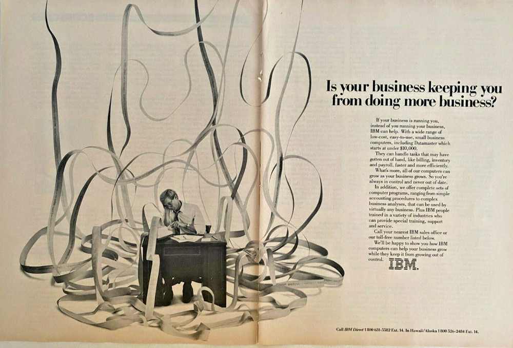 IBM Datamaster Computer Vintage 1980's Print Ad