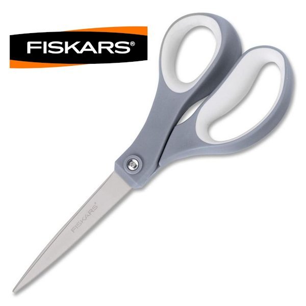 8" Fiskars Soft Grip Paracord Scissors (Titanium)