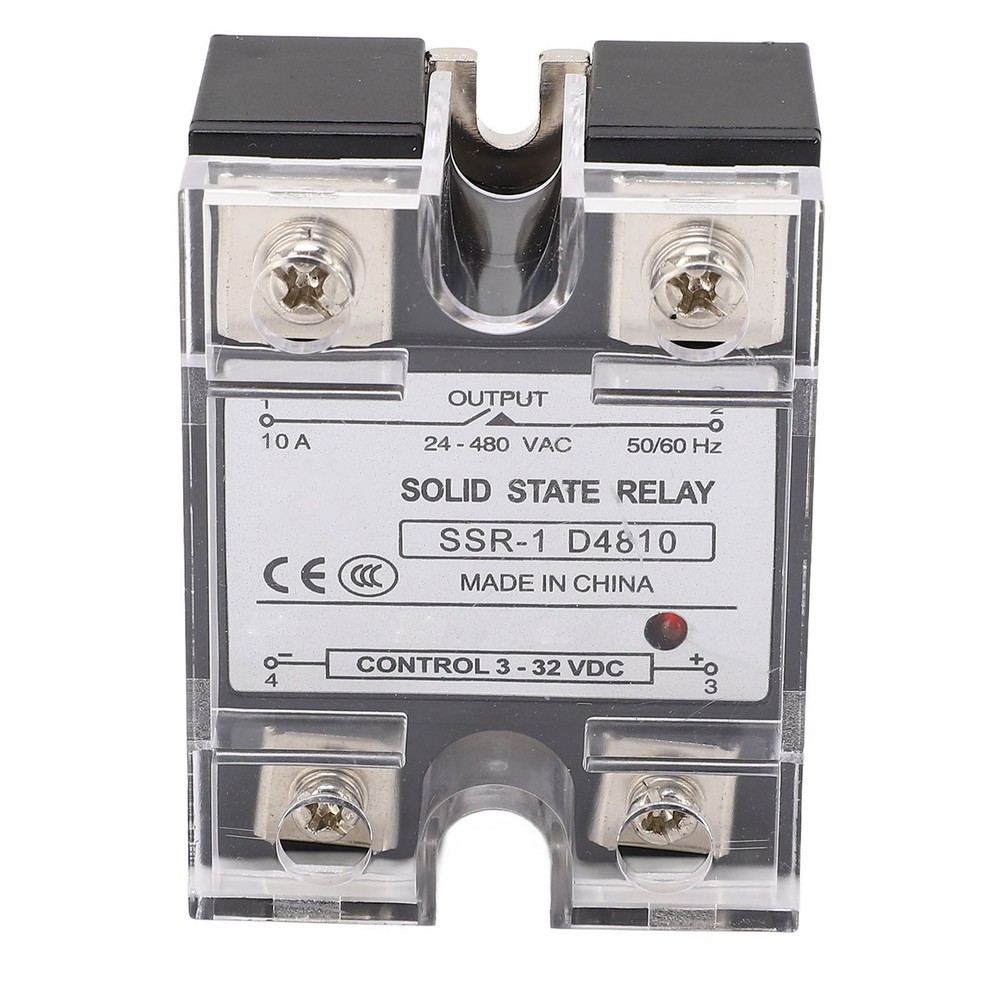10A Solid State Relay DC Control Semiconductor Relay Module 24-480VAC Part