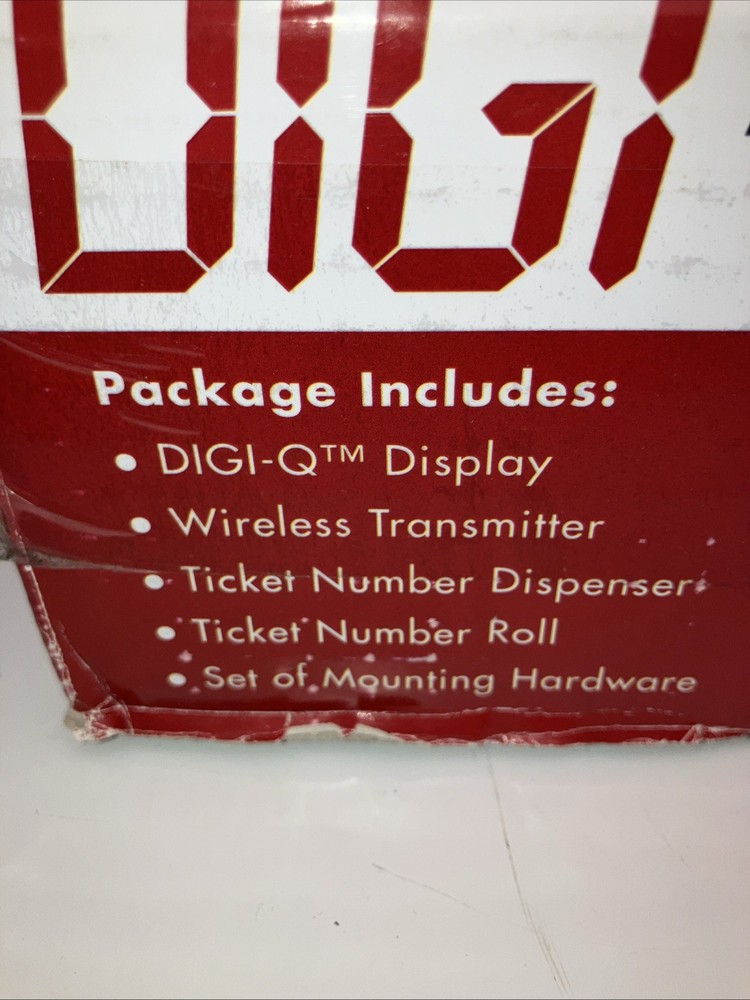 Wireless Take A Number Display Digi-Q Wireless Queuing System 4”Display “Works”
