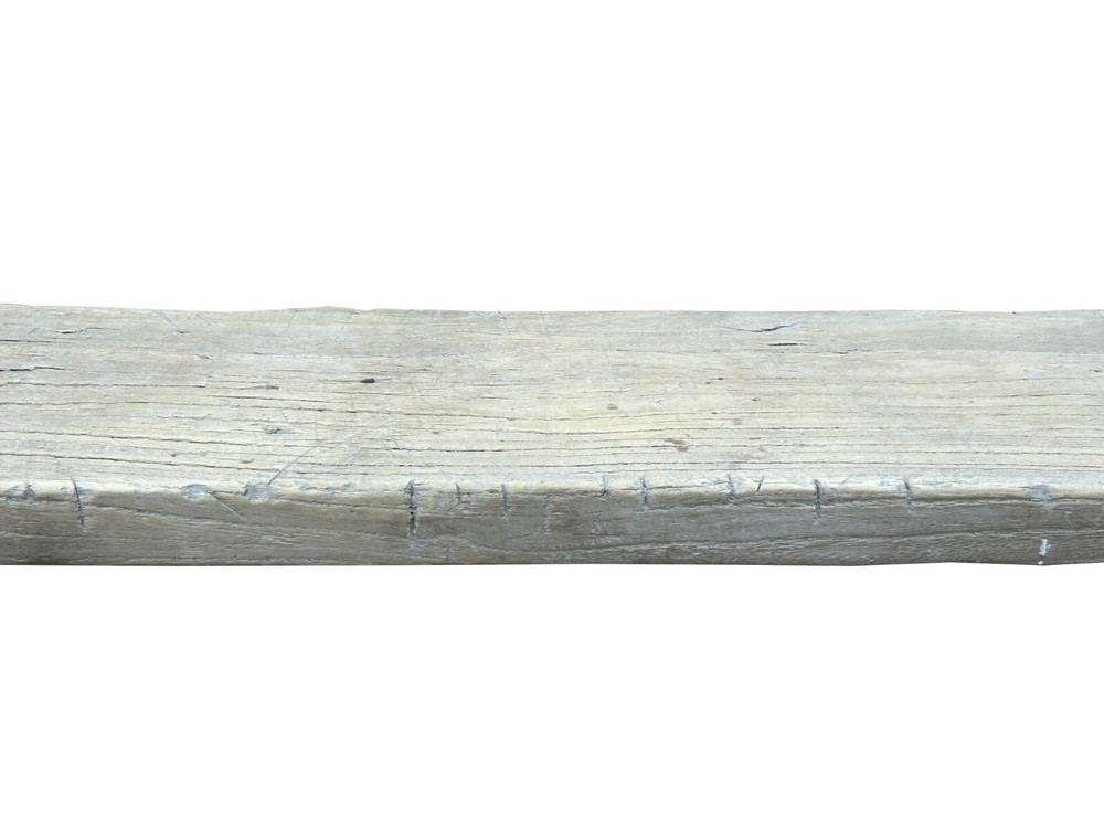 Raw Rough Wood Grain Rectangle Long Slim Stool Bench Side Table ws4641
