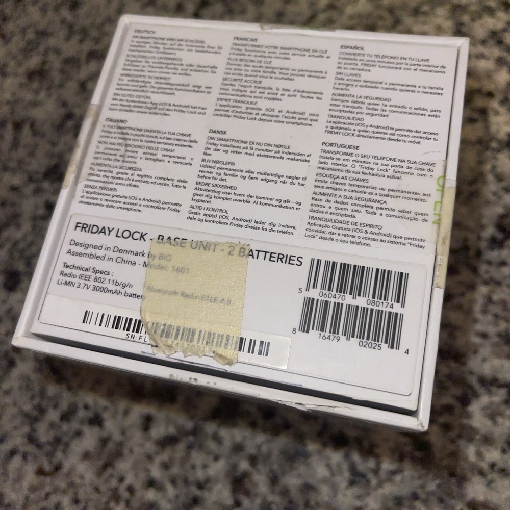 Friday Smart Lock Preowned!