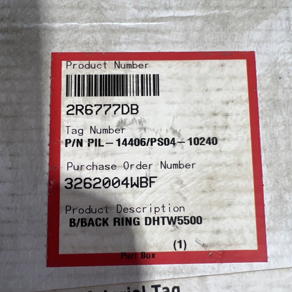 Flowserve Back Up Ring Part No 2R6777-DB Nos Surplus