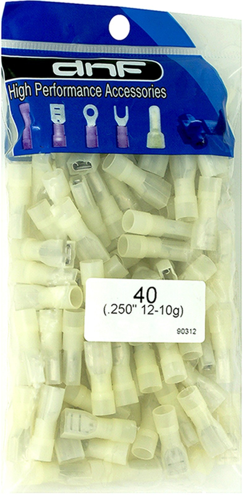 (100 PACK) 12-10 AWG NYLON QUICK DISCONNECTS FEMALE SPADE CONNECTOR YELLOW .250"