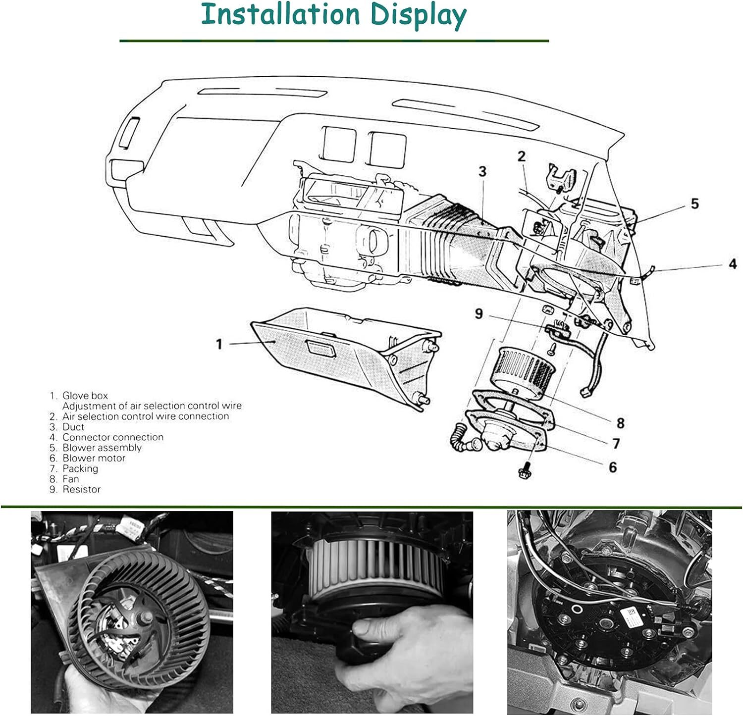 AC Heater Blower Motor w/Fan for 2007-2019 Infiniti FX35 G35 EX35 Nissan Altima