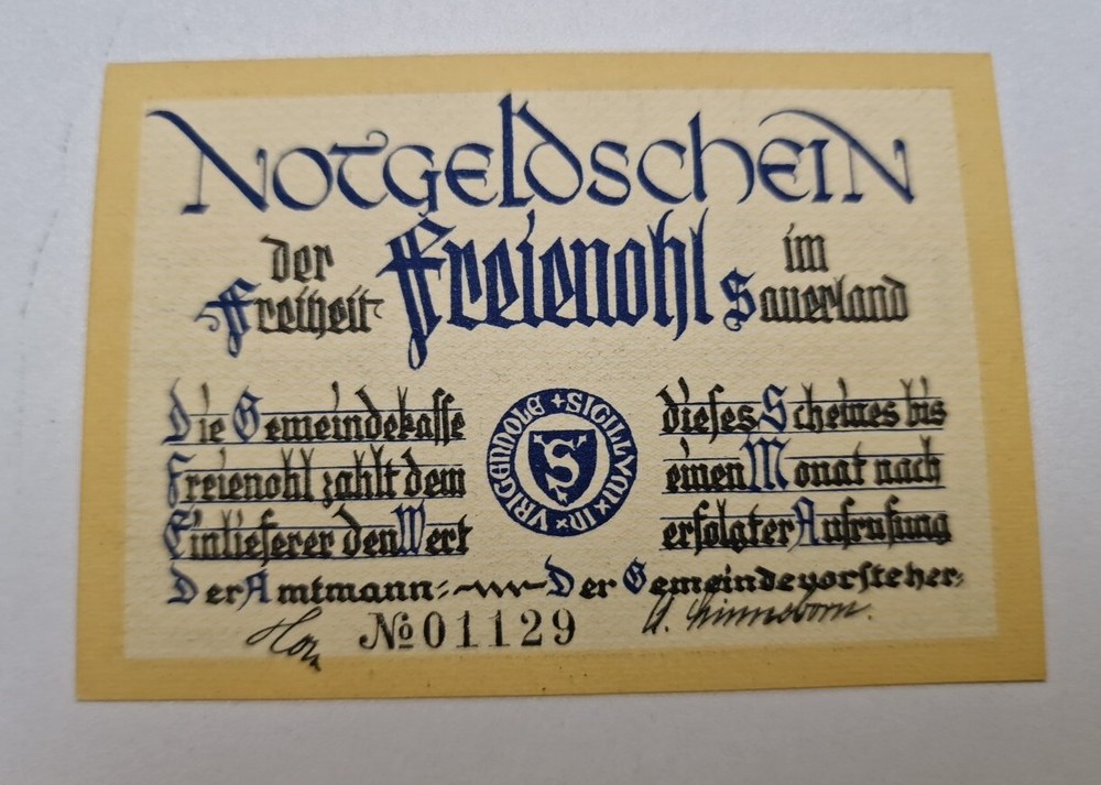 75 PFENNIG Excellent Condition Old BANKNOTE Germany