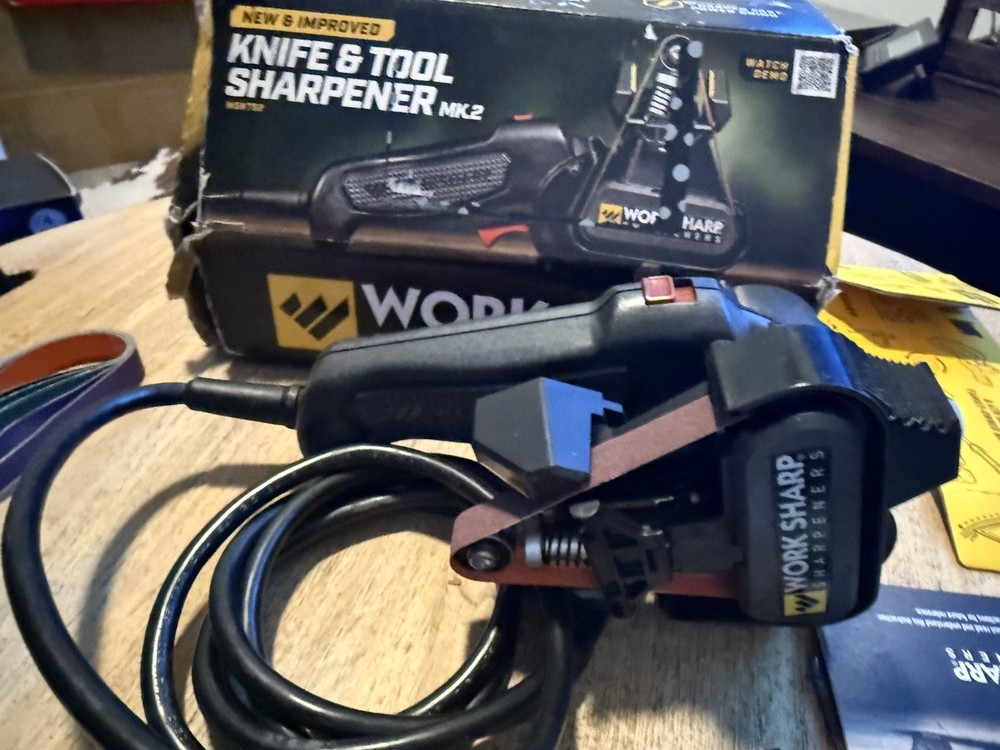 Work Sharp WSKTS2 Knife and Tool Sharpener with Replacement Belts