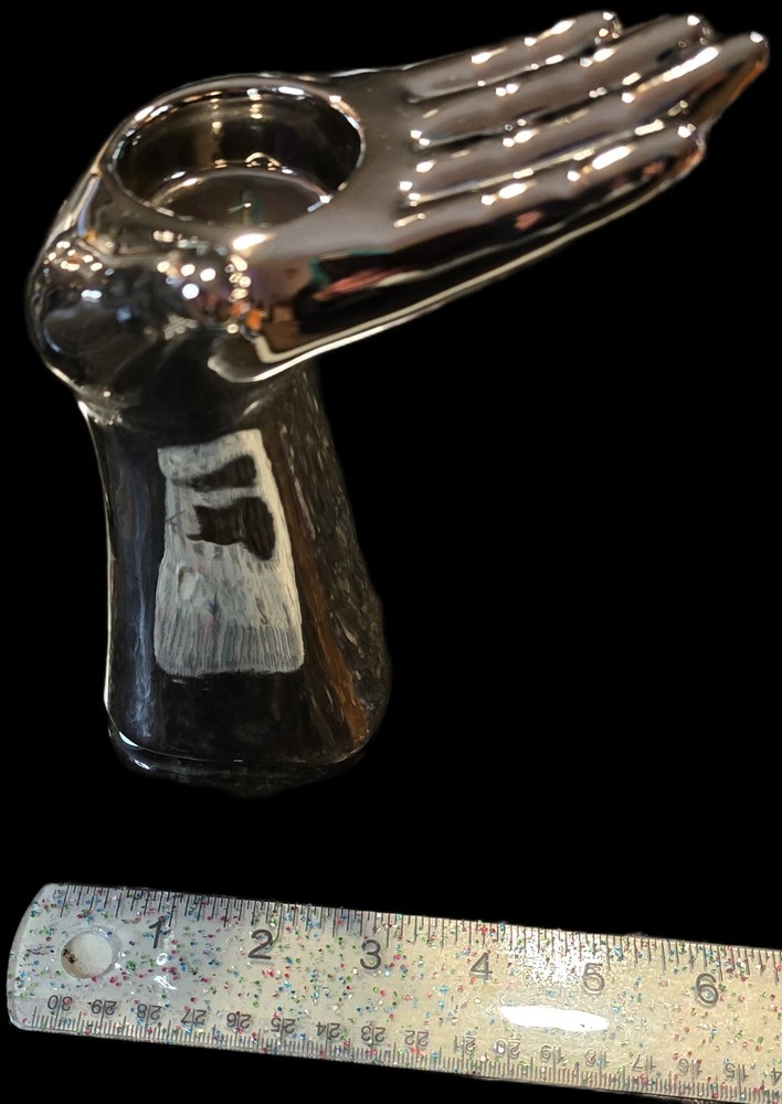 2 Pc Silver Ceramic Hand Candle Holders