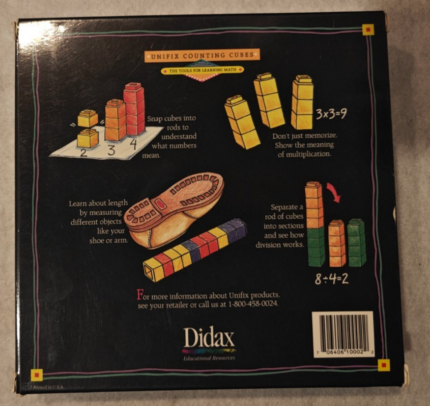 Unifix Cubes Ready For Math Kit, 100 count in box