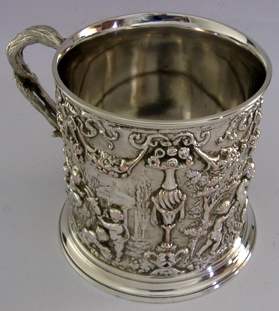 MIDDLESEX YEOMANRY ZULU WAR ERA SILVER PLATE PINT TANKARD 1879 MILITARY ANTIQUE